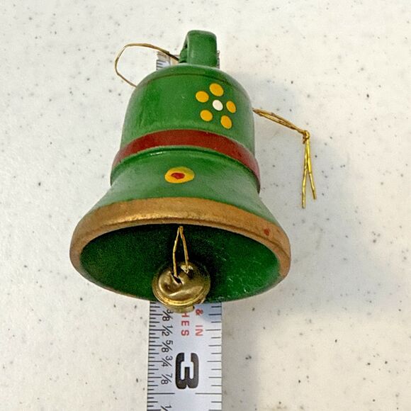 Vtg Wooden Christmas Ornament 8 Lot Rocking Horse Nutcracker Bell Bear Tree - Picture 13 of 16